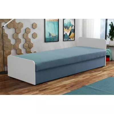 Detská jednolôžková posteľ 80x200 JANNA - modrá / biela