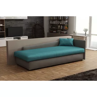 Váľanda 80x200 RUOXI s úložným priestorom - šedá / modrá