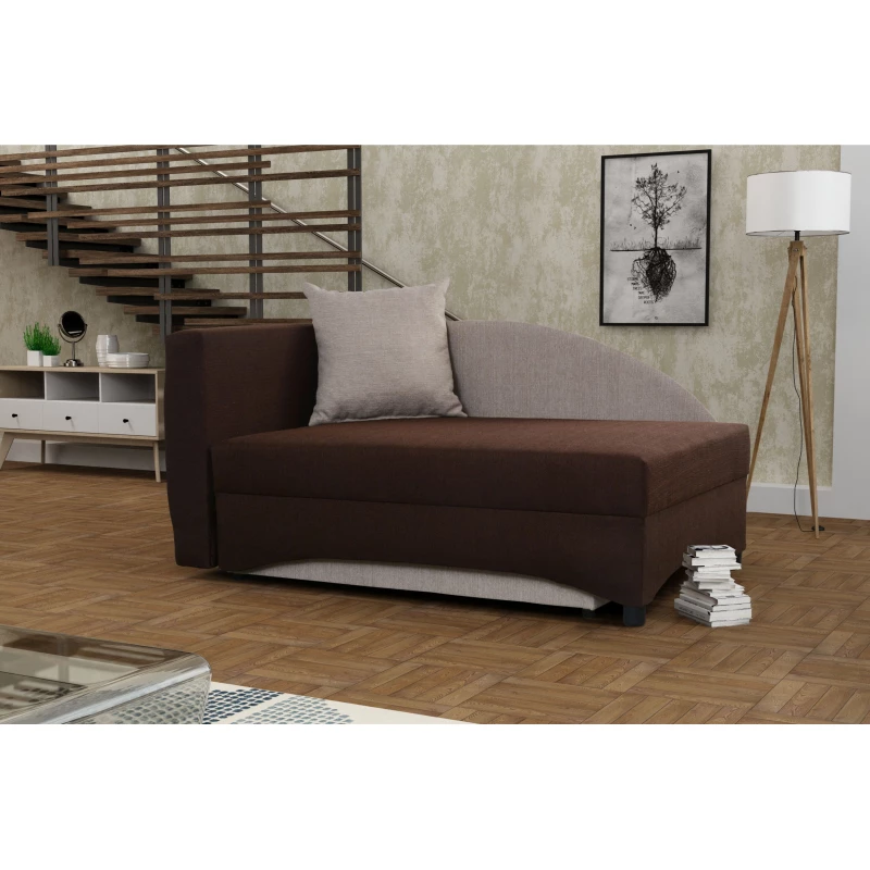 Detská váľanda 80x200 BENIGNA - tmavo hnedá / béžová, ľavá
