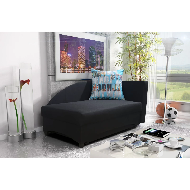 Detská váľanda 80x200 BENIGNA - čierna / modrá, pravá