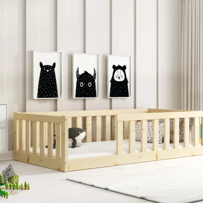 Detská posteľ 80x160 SELENE so zábranou - borovica