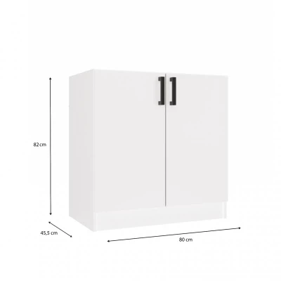 Spodná kuchynská skrinka pod drez 80 cm KAINA - biela