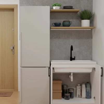 Spodná kuchynská skrinka pod drez 80 cm KAINA - biela