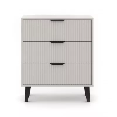Komoda so šuplíkmi SITIVE SLIM - kašmír / čierna