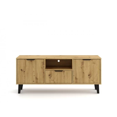 Televízny stolík SITIVE SLIM - dub artisan / čierny