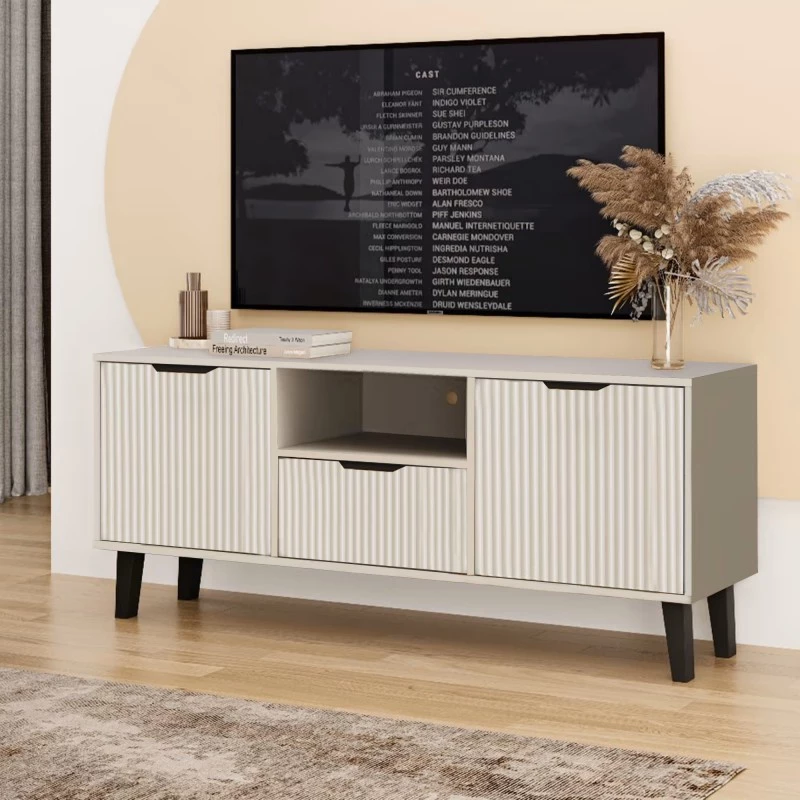 Televízny stolík SITIVE SLIM - kašmír / čierny