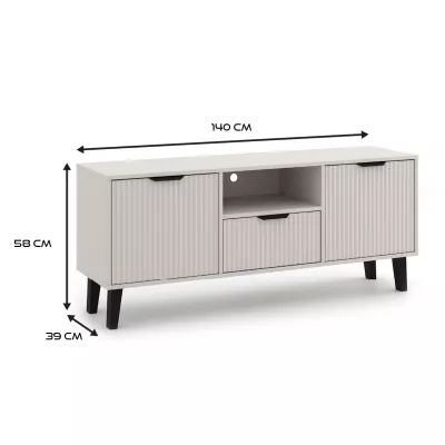 Televízny stolík SITIVE SLIM - kašmír / čierny