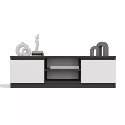 Stolík pod televízor SABA 1 - antracit / biely