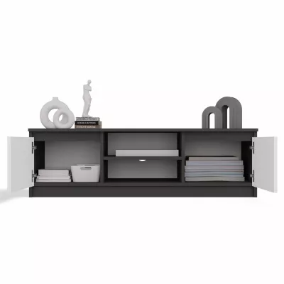 Stolík pod televízor SABA 1 - antracit / biely