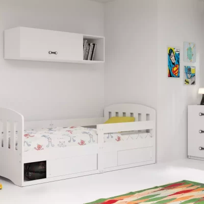 Detská posteľ 80x160 GAVRIL s úložným priestorom a matracom - biela