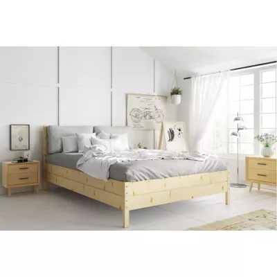 Manželská posteľ 180x200 FALLON s matracom - borovica