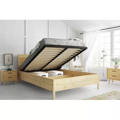 Manželská posteľ 180x200 FALLON s matracom - borovica