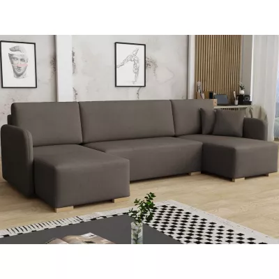 Sedačka do U na každodenné spanie LUIKA - šedá