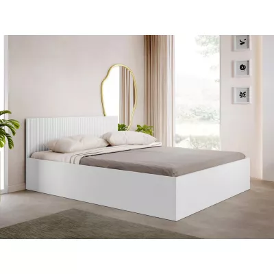 Manželská posteľ s úložným priestorom 160x200 TABORO - biela