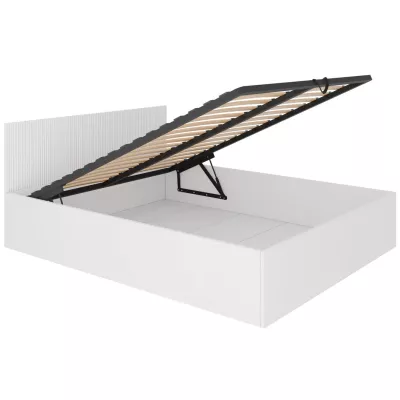 Manželská posteľ s úložným priestorom 160x200 TABORO - biela