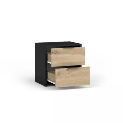 Set 2x nočný stolík SALAMINA - dub artisan / čierny grafitový