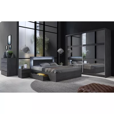 Set 2x nočný stolík RIONERO - jaseň portland tmavý