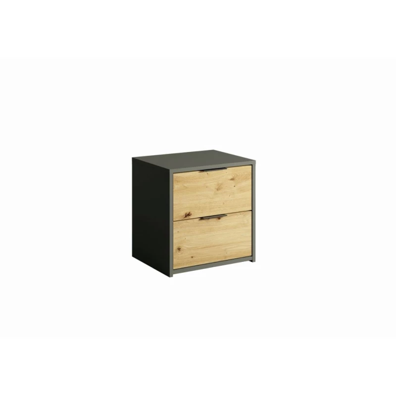 Set 2x nočný stolík GUADUAS - dub artisan / grafitový