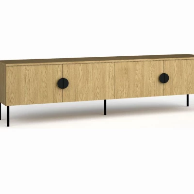 Široký televízny stolík 200 cm MOSQURA - baltský dub