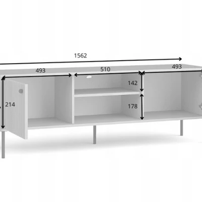 Televízny stolík 157 cm MALAMBO - šedý