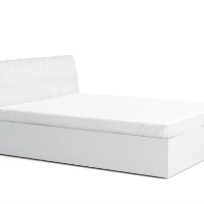 Manželská posteľ s úložným priestorom 160x200 GUAMO - alpská biela / lesklá biela