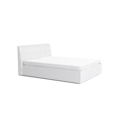 Manželská posteľ s úložným priestorom 160x200 GUAMO - alpská biela / lesklá biela