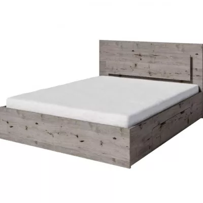 Manželská posteľ so šuplíkmi 180x200 RIONERO - dub wellington + LED osvetlenie ZDARMA