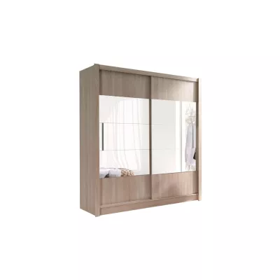 Šatníková skriňa so zrkadlom 181 cm FACATA - dub sonoma