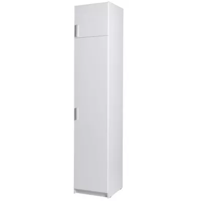 Nadstavba na úzku šatníkovú skriňu 45 cm FUNZA 1 - alpská biela / lesklá biela