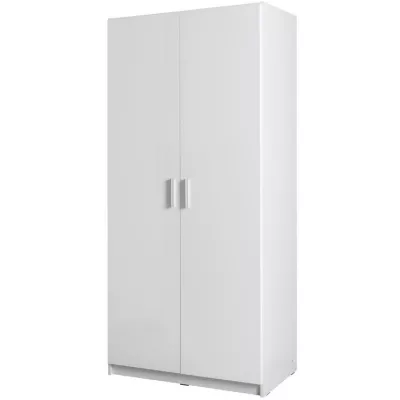 Šatníková skriňa 92 cm FUNZA 2 - alpská biela / lesklá biela