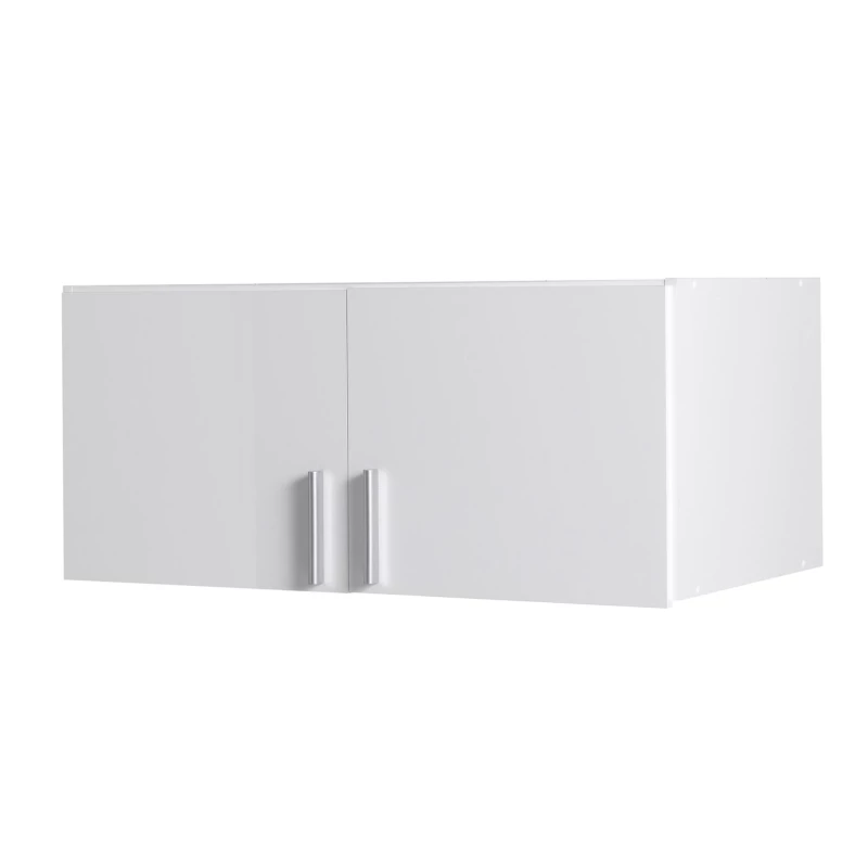 Nadstavba na šatníkovú skriňu 92 cm FUNZA 2 - alpská biela / lesklá biela