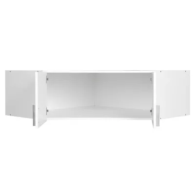 Nadstavba na rohovú šatníkovú skriňu 117 cm FUNZA 5 - alpská biela / lesklá biela