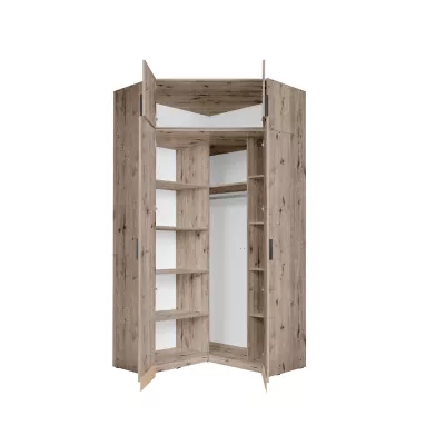 Nadstavba na rohovú šatníkovú skriňu 117 cm FUNZA 5 - dub wellington