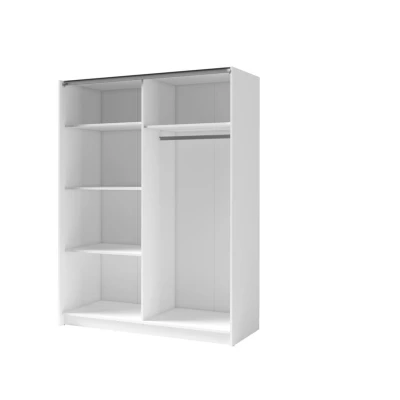 Šatníková skriňa so zrkadlom 151 cm YUMBO - dub artisan / biela