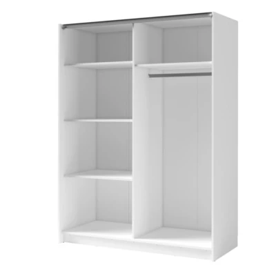 Šatníková skriňa so zrkadlom 150 cm BUGA - dub artisan / biela
