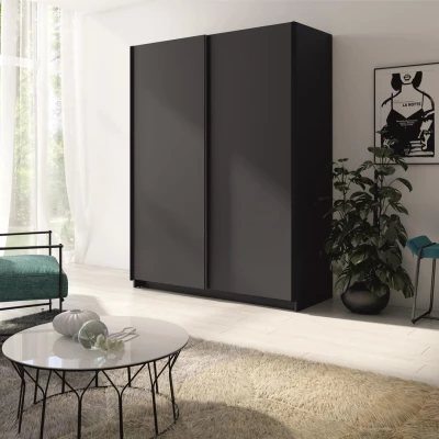 Vysoká šatníková skriňa 150 cm LORICA - grafitová