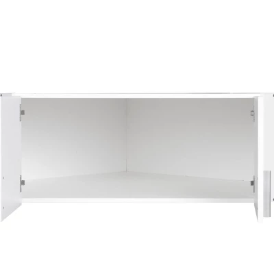 Nadstavba na rohovú šatníkovú skriňu 117 cm CERETE 6 - biela