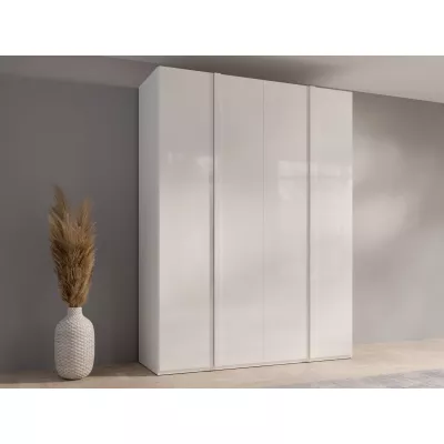 Šatníková skriňa 181 cm GUAMO - alpská biela / lesklá biela
