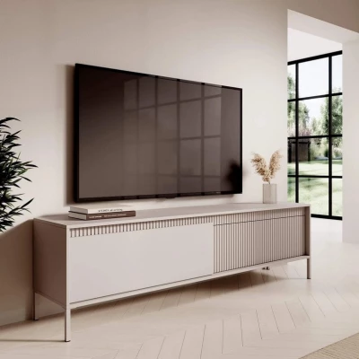 Široký TV stolík 187 cm MOULTON - béžový