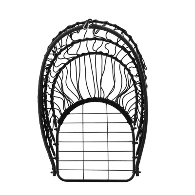 Skladacie záhradné hojdacie kreslo LAMBROS - čierne
