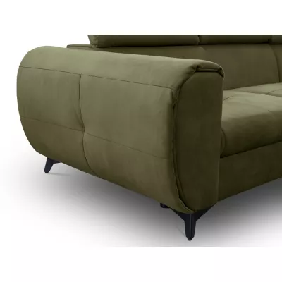 Rozkladacia sedačka s úložným priestorom DAUPHIN - khaki, pravý roh