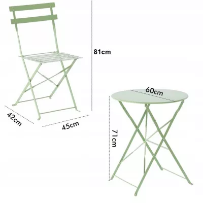 Set záhradného nábytku DALINDA - svetlo šedý
