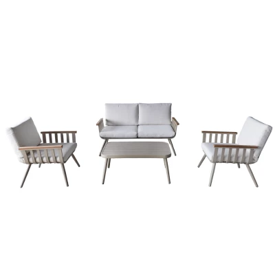 Zostava záhradného nábytku KARINE - béžová / krémová Zostava záhradného nábytku KARINE - béžová / krémová