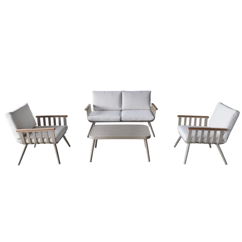 Zostava záhradného nábytku KARINE - béžová / krémová Zostava záhradného nábytku KARINE - béžová / krémová