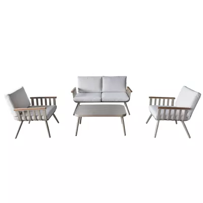 Zostava záhradného nábytku KARINE - béžová / krémová