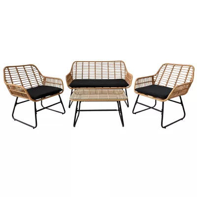 Veľký záhradný set CHANEL - hnedý / čierny