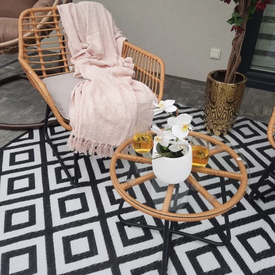 Záhradný set CHANEL - hnedý / čierny / šedý