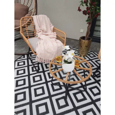 Záhradný set CHANEL - hnedý / čierny / šedý