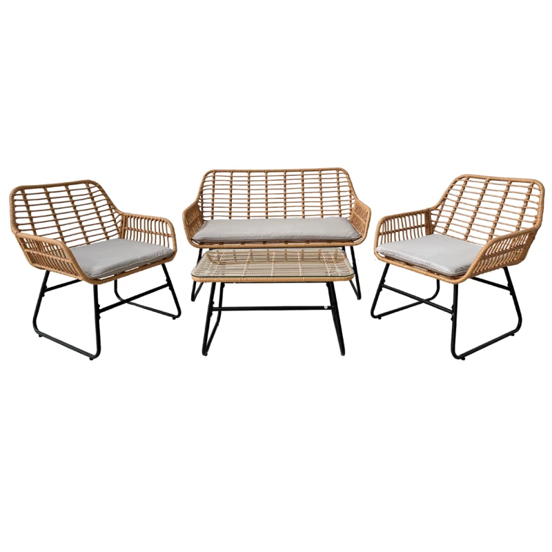 Veľký záhradný set CHANEL - hnedý / čierny / šedý Veľký záhradný set CHANEL - hnedý / čierny / šedý