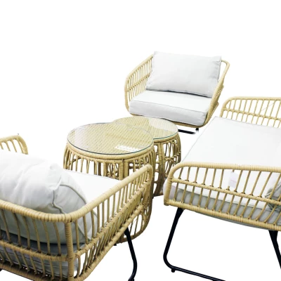 Zostava záhradného nábytku CHANEL - hnedá / čierna / šedá Zostava záhradného nábytku CHANEL - hnedá / čierna / šedá